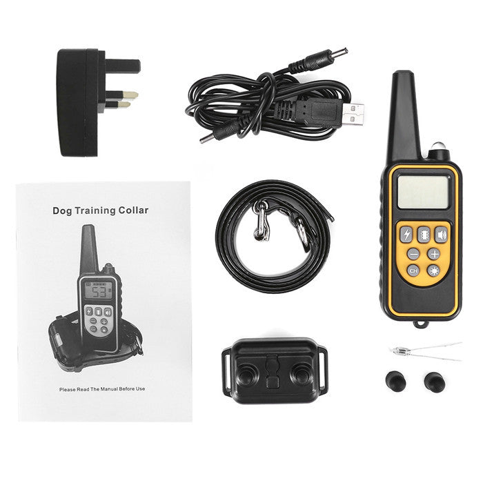 800m Electric Dog Training Collar Anti-Bark Remote Device for Obedience & Pet Control