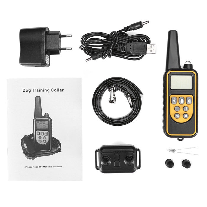 800m Electric Dog Training Collar Anti-Bark Remote Device for Obedience & Pet Control