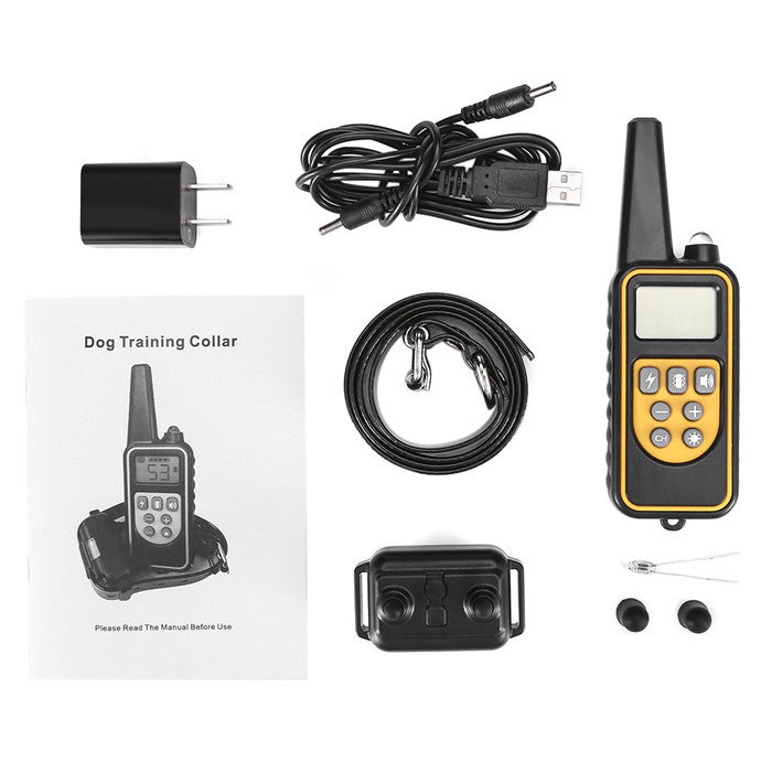 800m Electric Dog Training Collar Anti-Bark Remote Device for Obedience & Pet Control