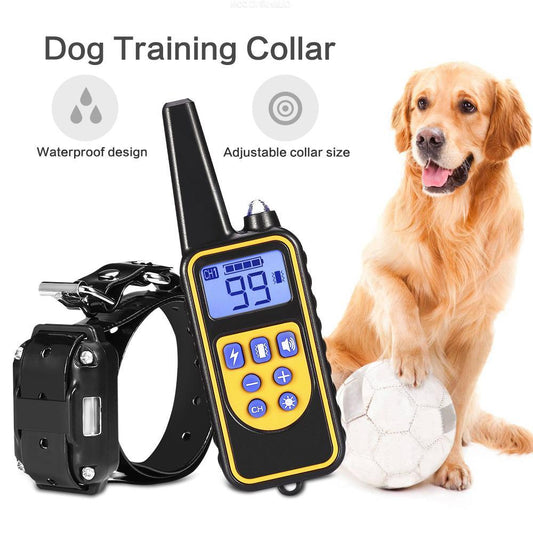 800m Electric Dog Training Collar Anti-Bark Remote Device for Obedience & Pet Control